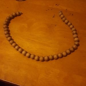 Wooden bead necklace